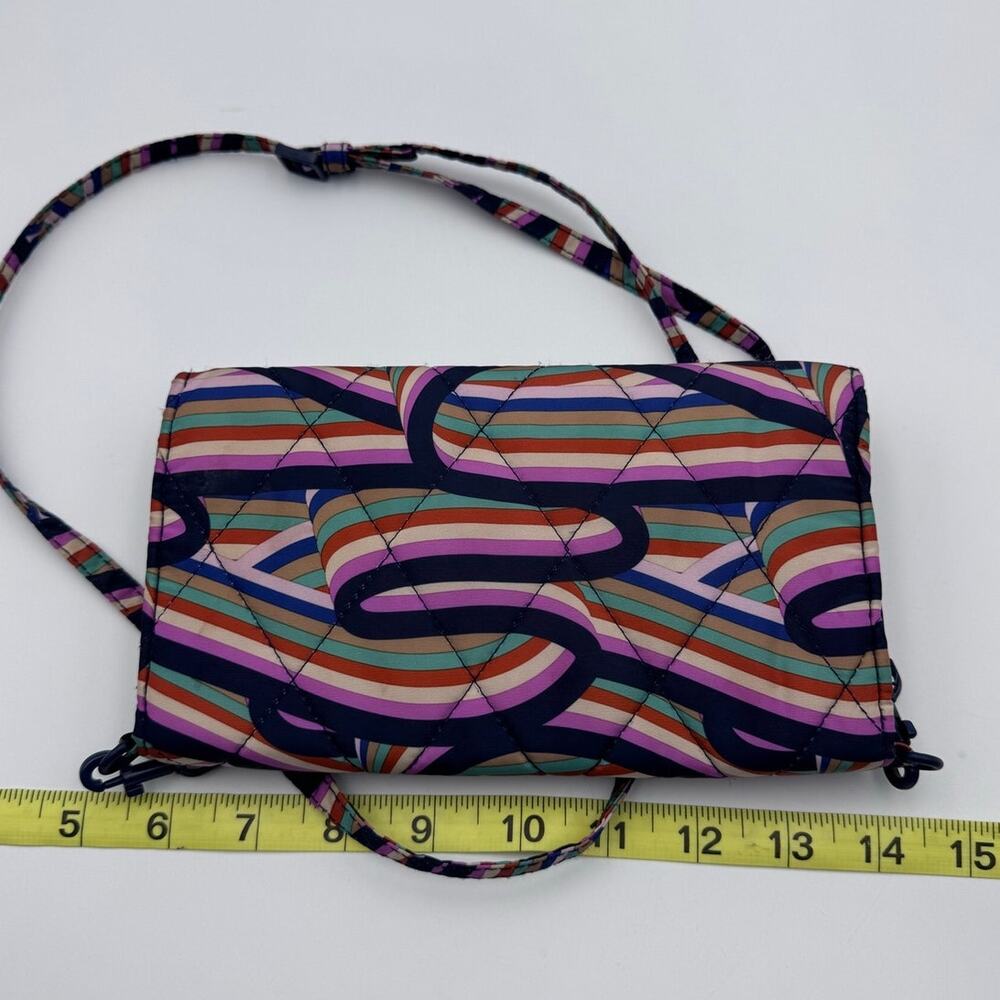Vera Bradley Essentials Y2K Retro Ribbons Bi Fold Wallet Crossbody Colorful - Picture 2 of 9